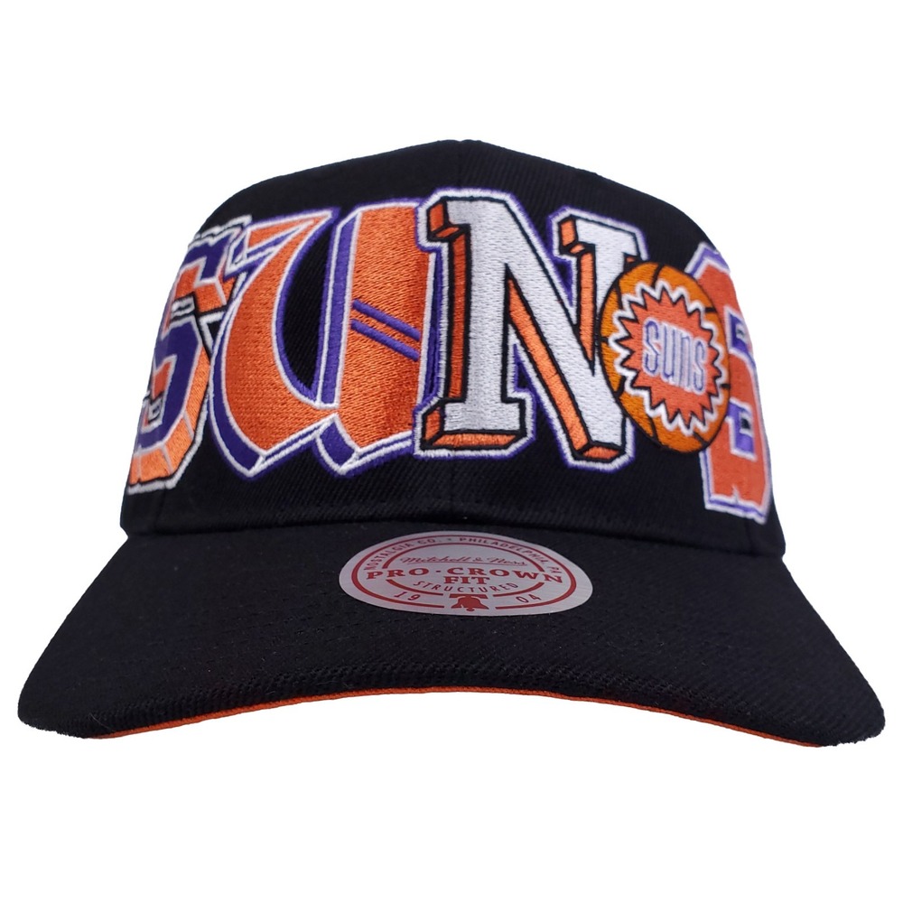 Phoenix Suns Mitchell & Ness NBA Pro Fit Snapback Hat Cap Embroidery Logo NWT